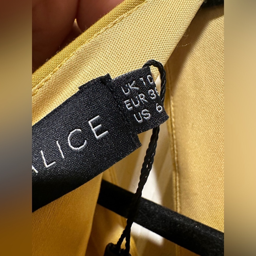 NWT 200$ Lavish Alice Midi Formal Elegant Cocktail Dress Yellow Chartreuse , 6 - Picture 3 of 14